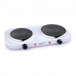 Plītiņa elektriskā 2-riņķu ALPINA 2500 W baltā Plītiņa elektriskā 2-riņķu ALPINA 2500 W baltā