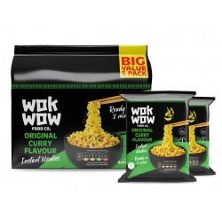 Ātrās pagatavošanas nūdeles WOK WOW 5x65g - ar karri garšu