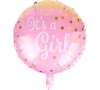 Piepūšamais balons folija BABY GIRL - apaļš