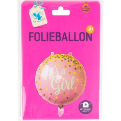 Piepūšamais balons folija BABY GIRL - apaļš Piepūšamais balons folija BABY GIRL - apaļš