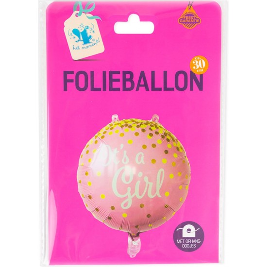 Piepūšamais balons folija BABY GIRL - apaļš