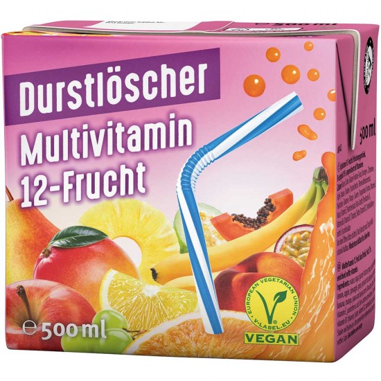 Напиток DURSTLOSCHER 0,5л - мультивитаминный Напиток DURSTLOSCHER 0,5л - мультивитаминный