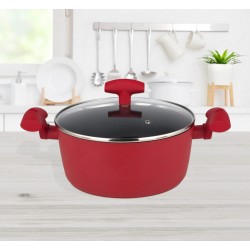 Kastrolis ar vāku, Ø 20cm, MICHELINO, - sarkans Kastrolis ar vāku, Ø 20cm, MICHELINO, - sarkans