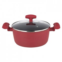 Kātls ar vāku, 24 cm, MICHELINO,- sarkans Kātls ar vāku, 24 cm, MICHELINO,- sarkans