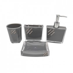 Vannas istabas piederumu komplekts, MICHELINO,- pelēks