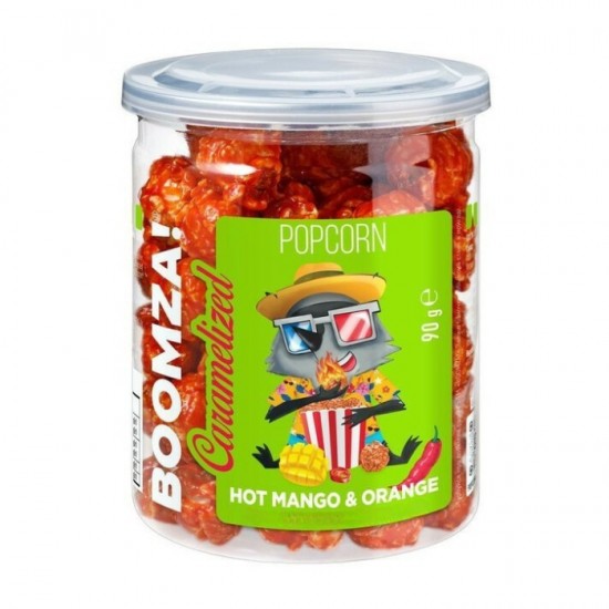 Karamelizēts popkorns, BOOMZA, 90g,- Mango & Apelsīns