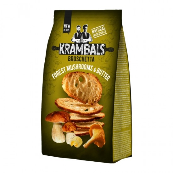 Brusketa, BAKERS KRAMBALS, 70g,- sēnes & sviests