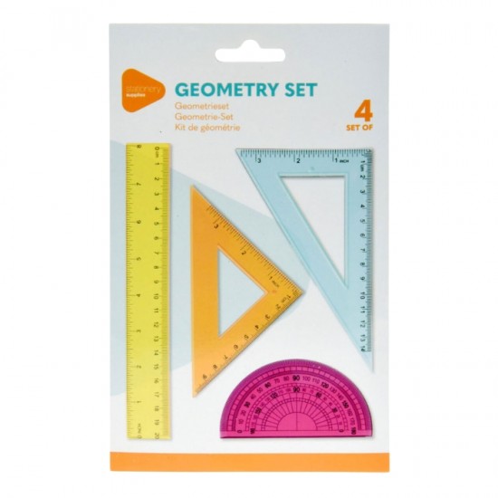 Ģeometrijas komplekts, STATIONERY,- 4gab