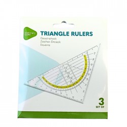 Trīsstūra lineālu komplekts, STATIONERY,- 3 gab