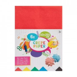 Krēppapīra komplekts, CREPE PAPER, - 6 gab