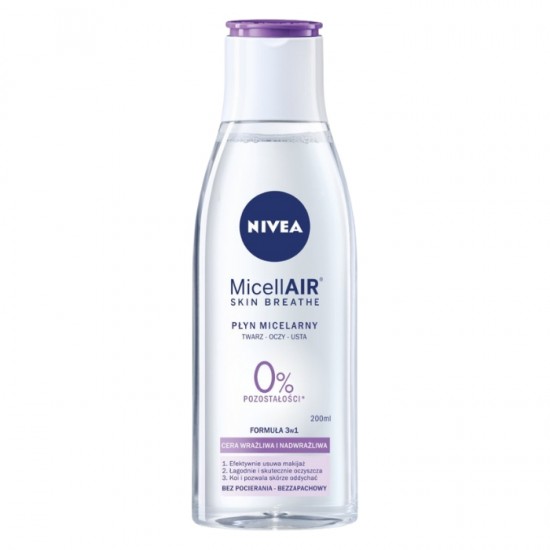 Micelārais ūdens, NIVEA, 200ml,- jūtīgai ādai