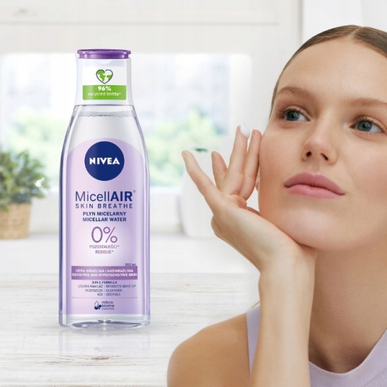 Micelārais ūdens, NIVEA, 200ml,- jūtīgai ādai