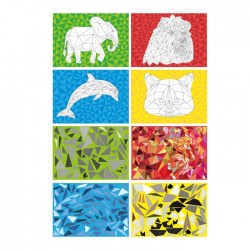 Картина наклейками, А4, лев Картина наклейками, А4, лев