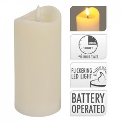 LED Svece, H&S COLLECTION,7x15 cm,- ziloņkauls LED Svece, H&S COLLECTION,7x15 cm,- ziloņkauls