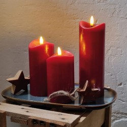 LED Svece, H&S COLLECTION,7x20 cm,- sarkana LED Svece, H&S COLLECTION,7x20 cm,- sarkana