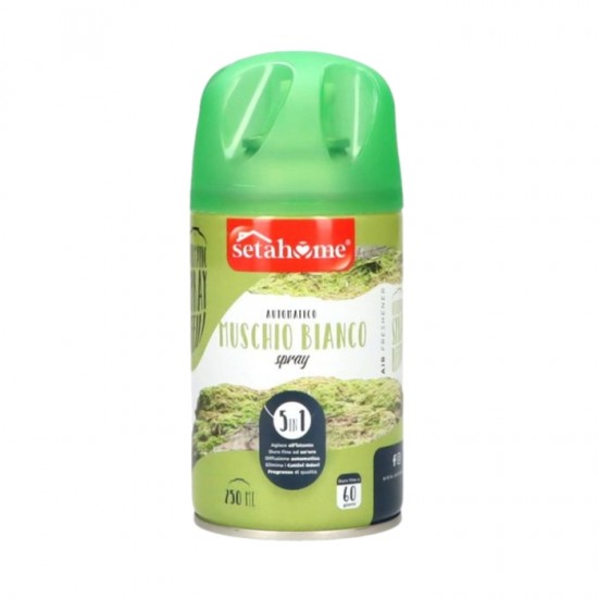 Rezerves gaisa atsvaidzinātāja kārtridžs, SETAHOME, 250ml - baltā muska