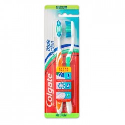 Зубные щетки COLGATE, 2 шт, - средней жесткости