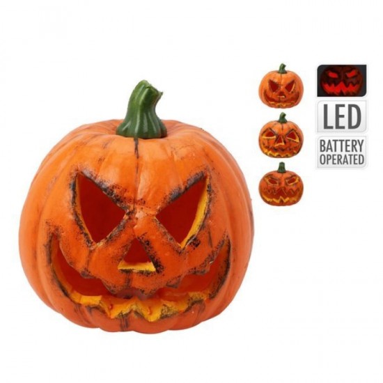 Dekoratīvs ķirbis ar LED apgaismojumu,- HALLOWEEN