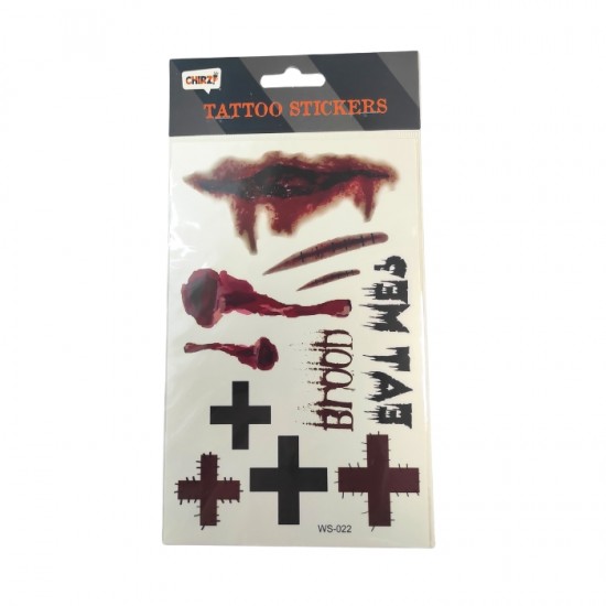 Tatoo uzlīme, HALLOWEEN, - rētas