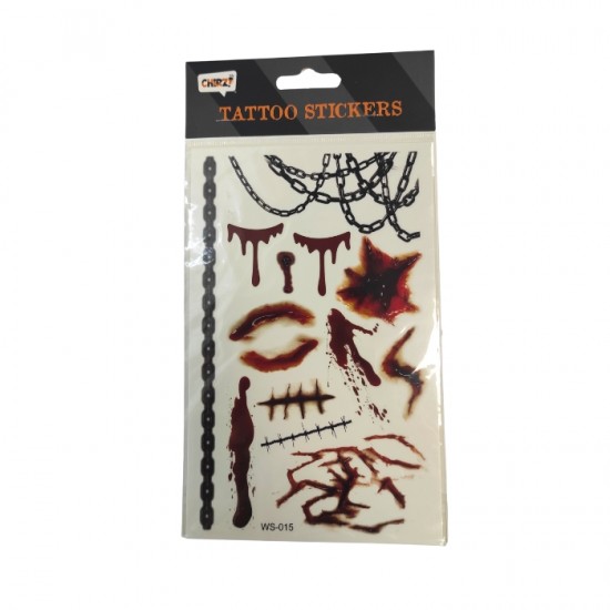 Tatoo uzlīme, HALLOWEEN, - rētas