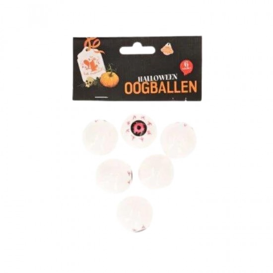 Dekoratīvie acs āboli, HALLOWEEN,- 6 gab