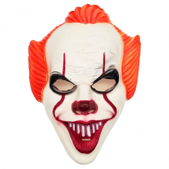 Klauna maska, HALLOWEEN,- oranžs