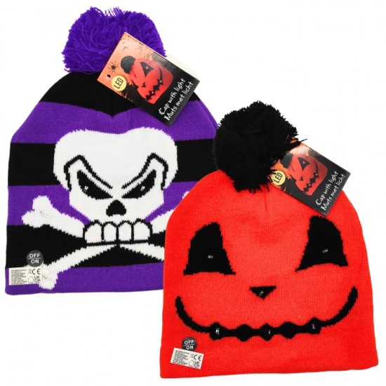 Шапка co светодиодоми HALLOWEEN