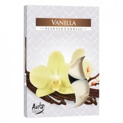 Tējas sveces AURA, 6 gab, - vaniļas Tējas sveces AURA, 6 gab, - vaniļas