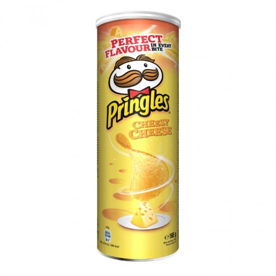 Kartupeļu čipsi, PRINGLES, 165g,- Cheesy cheese Kartupeļu čipsi, PRINGLES, 165g,- Cheesy cheese