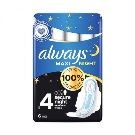 Гигиенические прокладки, ALWAYS, 6 шт, - Night maxi