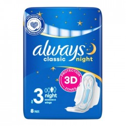 Higiēnas paketes, ALWAYS, 8gab, - Clasic night Higiēnas paketes, ALWAYS, 8gab, - Clasic night