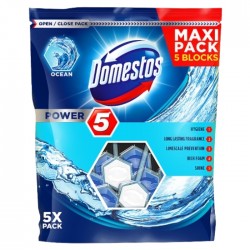 Tualetes bloks, DOMESTOS, 5x55mg,- Ocean Tualetes bloks, DOMESTOS, 5x55mg,- Ocean