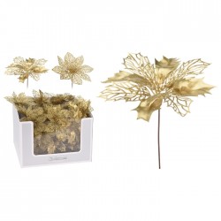 Декоративный рождественский цветок, NY, - Золотой цвет Декоративный рождественский цветок, NY, - Золотой цвет