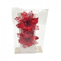 Dekoratīvi ziedi, NY, 2 gab,- sarkanā