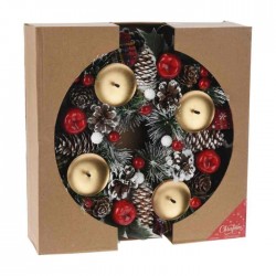 Adventes svečturis, 27 cm,- apaļš