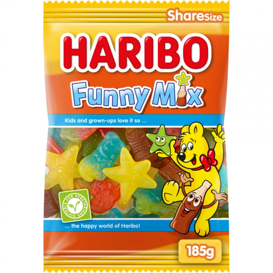 Želejas konfektes HARIBO 185g - FUNNY MIX