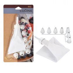 Konditorejas maisiņš, CUCINA, - 8 uzgaļi Konditorejas maisiņš, CUCINA, - 8 uzgaļi