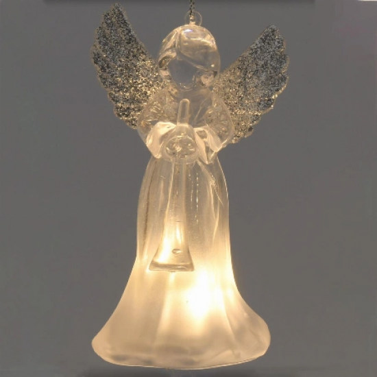 Eglītes rotājums - LED ENĢELIS 11 cm