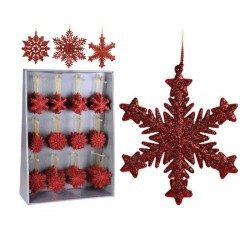 Снежинка висит, NY, - красная