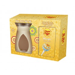 Kūstošais vasks + svečturis CHUPA CHUPS - Mango Kūstošais vasks + svečturis CHUPA CHUPS - Mango