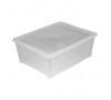 Коробка пластиковая, 43x34x16,5 см, - прозрачная.