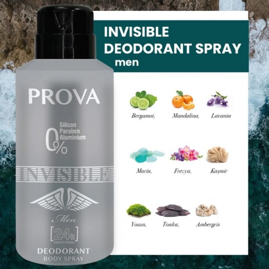 Dezodorants vīriešu PROVA 150ml - Invisible