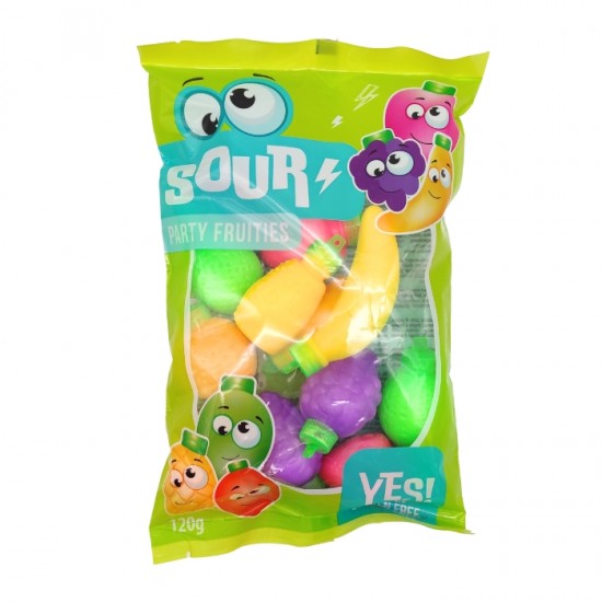 Skāba pulvera konfektes SOURPARTY FRUITIES, 120g
