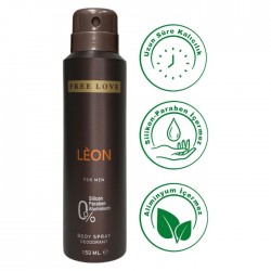 Dezodorants vīriešu FREE LOVE 150ml - Leon Dezodorants vīriešu FREE LOVE 150ml - Leon