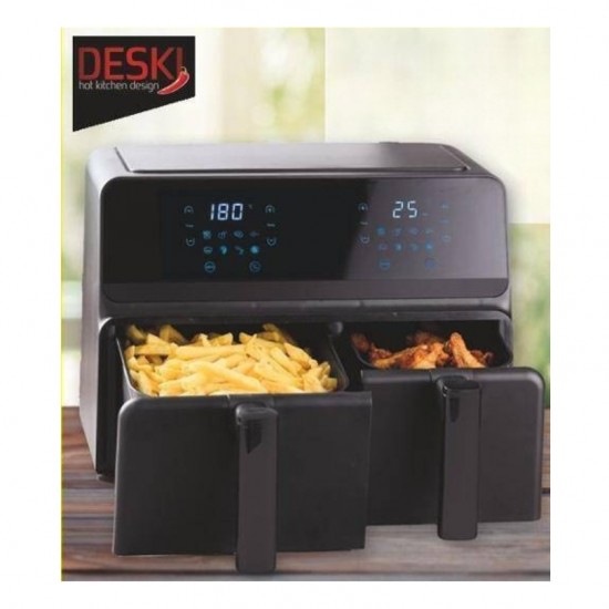 Aerogrils AIR FRYER DESKI 9L, 2200W - divi rezervuāri