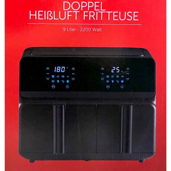 Aerogrils AIR FRYER DESKI 9L, 2200W - divi rezervuāri