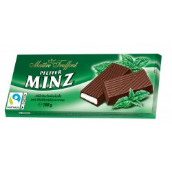 Молочный шоколад MAITRE TRUFFOUT 100г - с мятной начинкой Молочный шоколад MAITRE TRUFFOUT 100г - с мятной начинкой