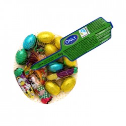 Šokolādes konfektes tīkliņā EASTER 84g - olas, zaķi
