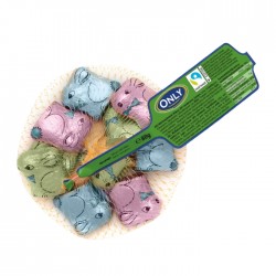 Конфеты шоколадные в сетке EASTER 84г - зайки Конфеты шоколадные в сетке EASTER 84г - зайки