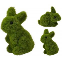 Dekoratīvs zaķis, EASTER, 9cm,- zaļš